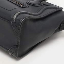 Celine Deep Navy Leather Nano Luggage Tote