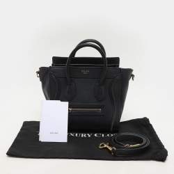 Celine Deep Navy Leather Nano Luggage Tote