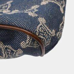 Pre Owned Celine Blue Denim Macadam Handbag