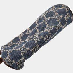 Pre Owned Celine Blue Denim Macadam Handbag