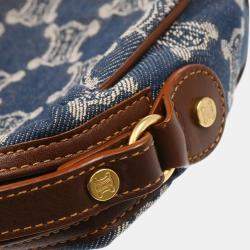 Pre Owned Celine Blue Denim Macadam Handbag