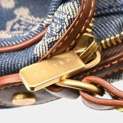 Pre Owned Celine Blue Denim Macadam Handbag