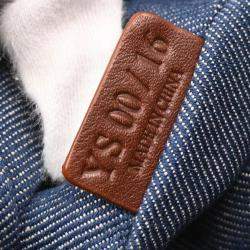 Pre Owned Celine Blue Denim Macadam Handbag