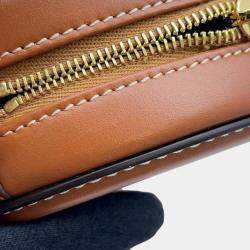 Celine Tan Leather Small Cuir Triomphe Oval Purse Shoulder Bag