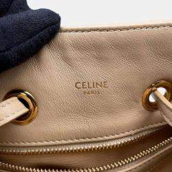 Celine Cbag Charm Backpack Beige Leather Size Small
