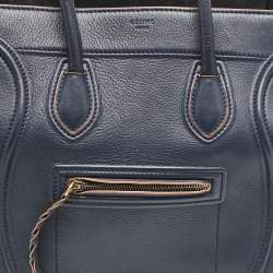 Celine Midnight Blue Leather Medium Phantom Luggage Tote