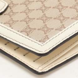 Celine Brown/Cream Macadam Canvas Triomphe Vintage French Wallet