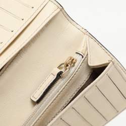 Celine Brown/Cream Macadam Canvas Triomphe Vintage French Wallet
