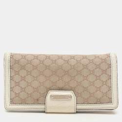 Celine Brown/Cream Macadam Canvas Triomphe Vintage French Wallet