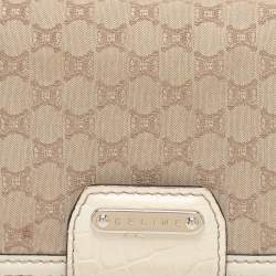 Celine Brown/Cream Macadam Canvas Triomphe Vintage French Wallet