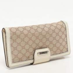 Celine Brown/Cream Macadam Canvas Triomphe Vintage French Wallet