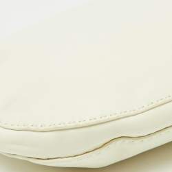 Pre Owned Celine White Leather Croissant Shoulder Bag