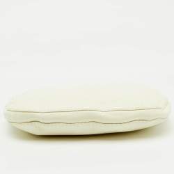 Pre Owned Celine White Leather Croissant Shoulder Bag