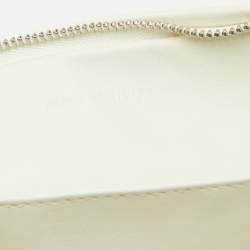 Pre Owned Celine White Leather Croissant Shoulder Bag