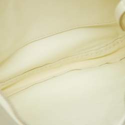 Pre Owned Celine White Leather Croissant Shoulder Bag