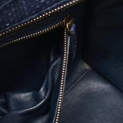 Celine Navy Blue Python Mini Luggage Tote