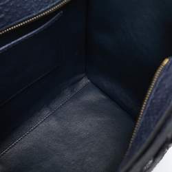 Celine Navy Blue Python Mini Luggage Tote