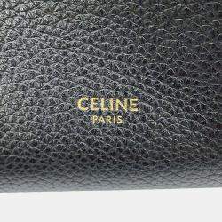 Celine Sangle Bucket Black189303 Leather Size Small