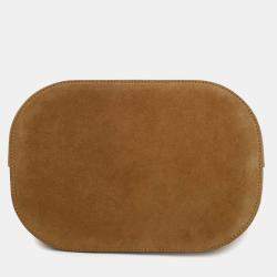 Celine Brown Suede Shearling Medium Louise Bag 