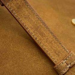 Celine Brown Suede Shearling Medium Louise Bag 