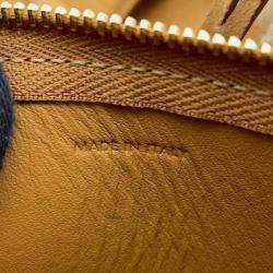 Celine Brown Suede Shearling Medium Louise Bag 