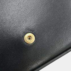 Celine Black Shiny Calf Leather Mini Triomphe Claude Shoulder Bag 