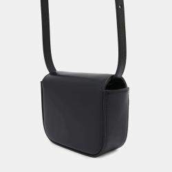 Celine Black Shiny Calf Leather Mini Triomphe Claude Shoulder Bag 