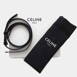 Celine Black Shiny Calf Leather Mini Triomphe Claude Shoulder Bag 