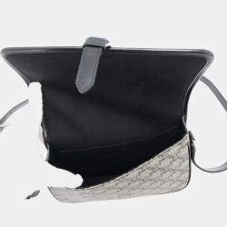 Celine Beige/Black Pvc Coated Canvas Calf Leather Small Folco Messenger Bag