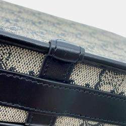 Celine Beige/Black Pvc Coated Canvas Calf Leather Small Folco Messenger Bag
