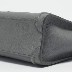 Celine Grey Leather Nano Luggage Tote