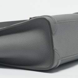 Celine Grey Leather Nano Luggage Tote