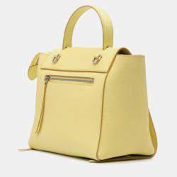 Celine Yellow Micro Grained Calfskin Belt Bag