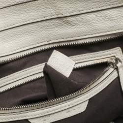 Pre Owned Celine Light Grey Leather Mini Luggage Tote