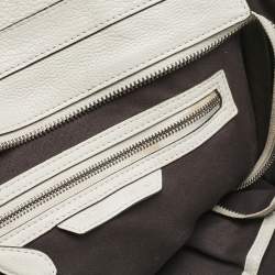 Pre Owned Celine Light Grey Leather Mini Luggage Tote