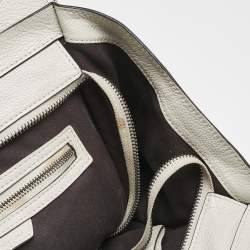 Pre Owned Celine Light Grey Leather Mini Luggage Tote