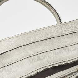 Pre Owned Celine Light Grey Leather Mini Luggage Tote