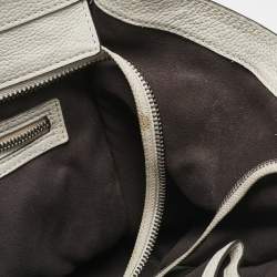 Pre Owned Celine Light Grey Leather Mini Luggage Tote