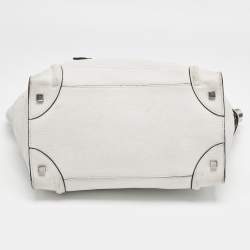 Pre Owned Celine Light Grey Leather Mini Luggage Tote