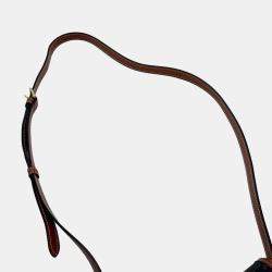 Celine Busas Shoulder Bag Tan Pvc Coated Canvas Leather Size Mini