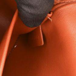 Celine Brown Leather Triomphe Claude Shoulder Bag