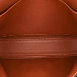 Celine Brown Leather Triomphe Claude Shoulder Bag