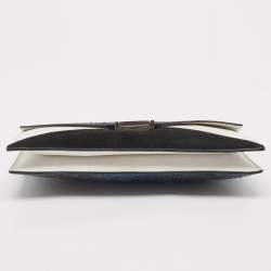 Celine Tricolor Leather, Suede and Python Diamond Clutch