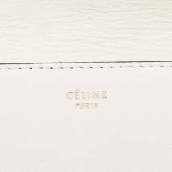 Celine Tricolor Leather, Suede and Python Diamond Clutch
