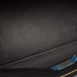 Pre Owned Celine Multicolor Python and Leather Medium Trapeze Top Handle Bag