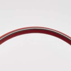 Celine Red Leather and Suede Medium Trapeze Top Handle Bag