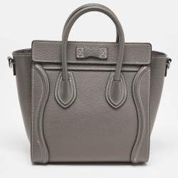 Celine Beige Leather Nano Luggage Tote