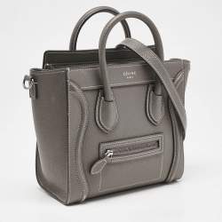 Celine Beige Leather Nano Luggage Tote