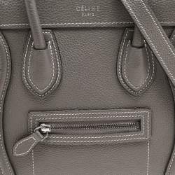 Celine Beige Leather Nano Luggage Tote