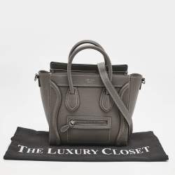 Celine Beige Leather Nano Luggage Tote